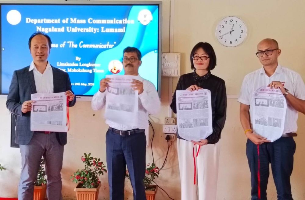 The Communicator, a fortnightly newspaper of Department of Mass Communication at Nagaland University, Lumami was released by Limalenden Longkumer, Editor, Mokokchung Times on May 29.